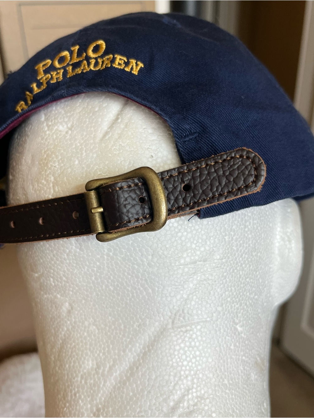 Polo by Ralph Lauren Navy Baseball Cap with Gold Crest Embroidery - Picture 9 of 14